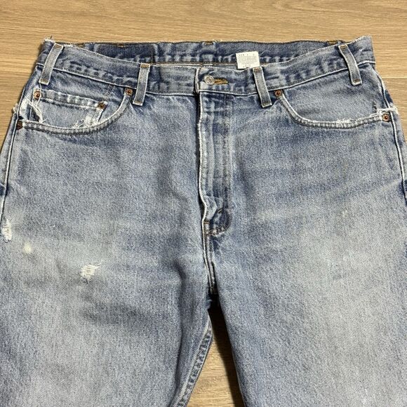 Vtg Levis 505 Jeans Men 36x30 Distressed Destroyed Faded Grunge Hippy Canada Tag - Picture 8 of 16
